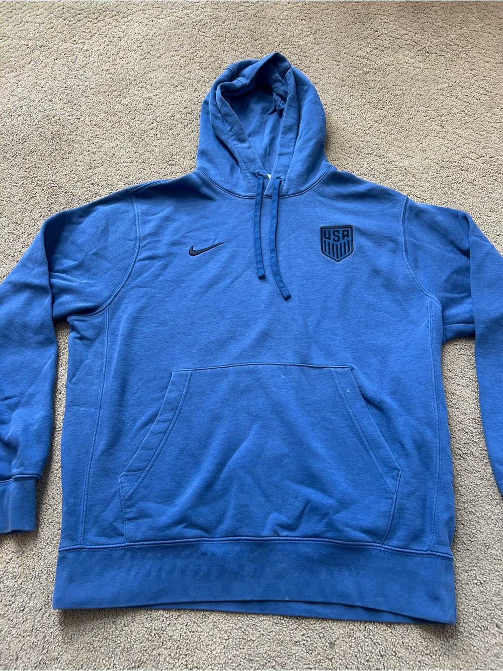 Nike Men’s Crewneck Hoodie in Blue with USA Crest